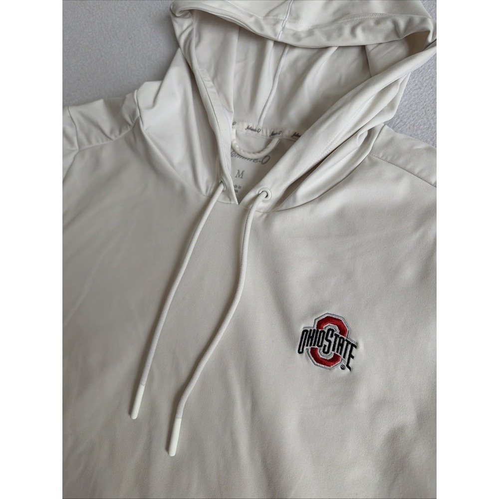 johnnie-O Nalla Performance Hoodie Womens White Size Medium Ohio State OSU